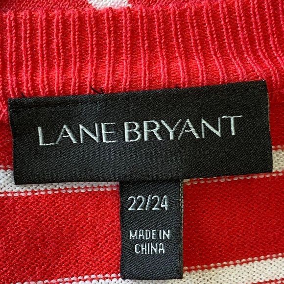 LANE BRYANT Red Stripe Sweater - Picture 5 of 6